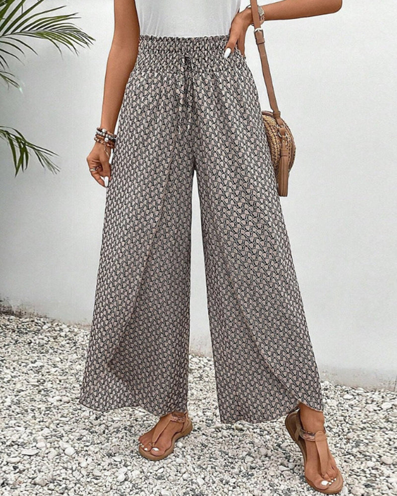 SUZY | Women's Pants with Geometric Print-1