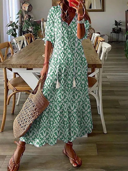  Radiant Ruby Maxi Dress - Perfect for Summer Days-1