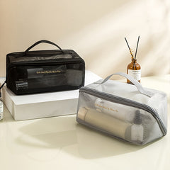 Mila | Spacious Travel Toiletry Bag Made of Mesh Material 3