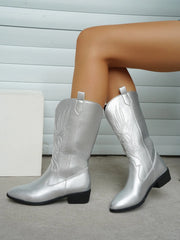 AMELIA | Stylish PU Leather Soft Lining Cowboy Boots-2
