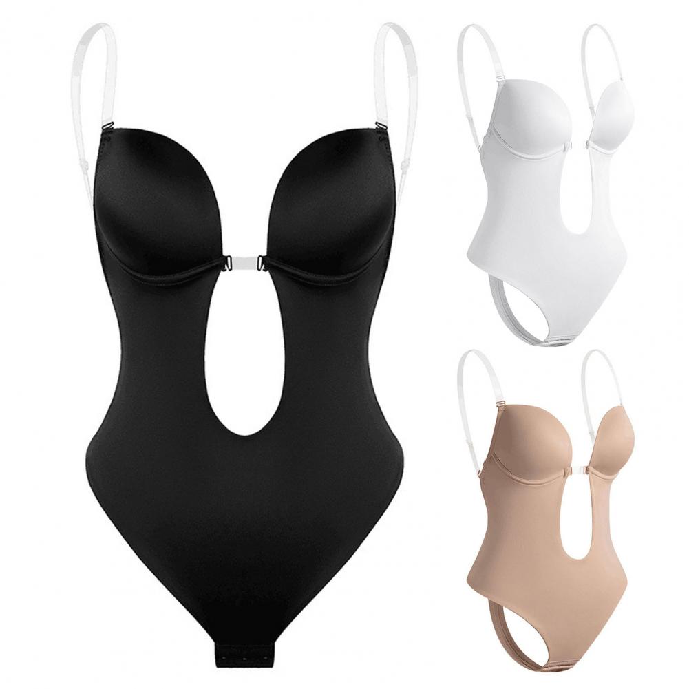 Deep V-Neck Shapewear Bodysuit - Ultimate Body Shaper for Flawless Silhouette-4