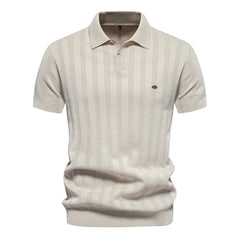 ZAIN | Stylish Men Polo Shirt Striped Pattern-1