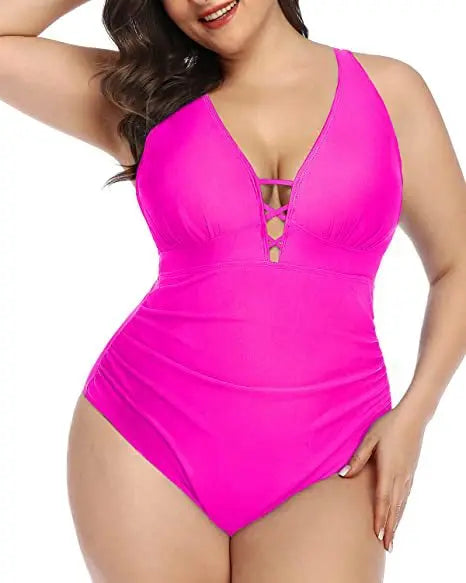 Sienna | Floral Swimsuit – Alluring V-Neckline-4