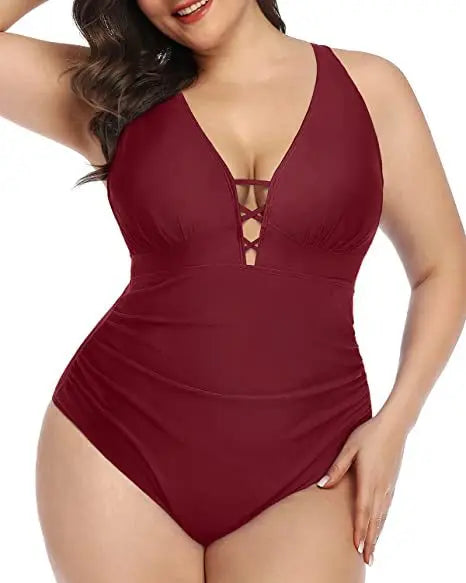 Sienna | Floral Swimsuit – Alluring V-Neckline-5