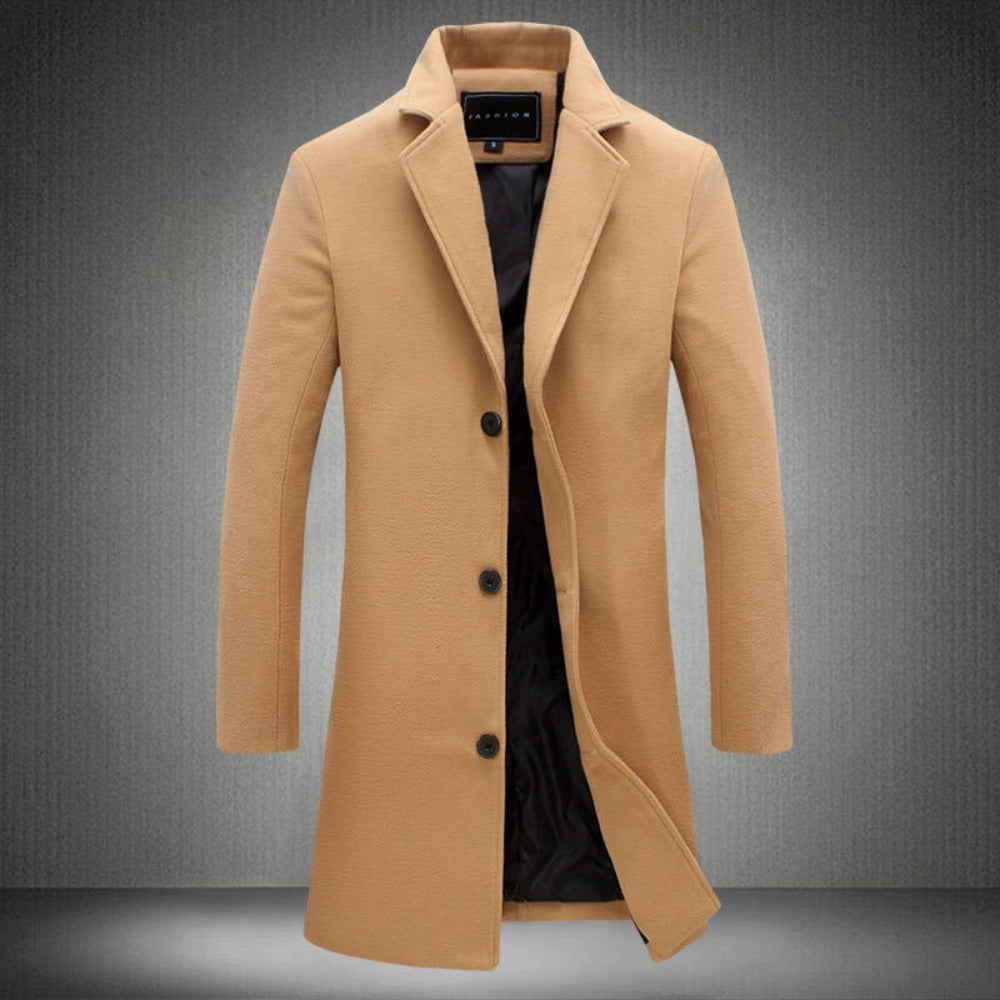 Felix | Timeless Single-Breasted Wool Coat with Elegant Collar-5