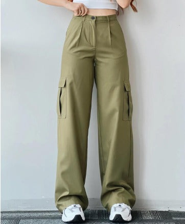 AYLA | Cargo Jeans with Pockets Women-1