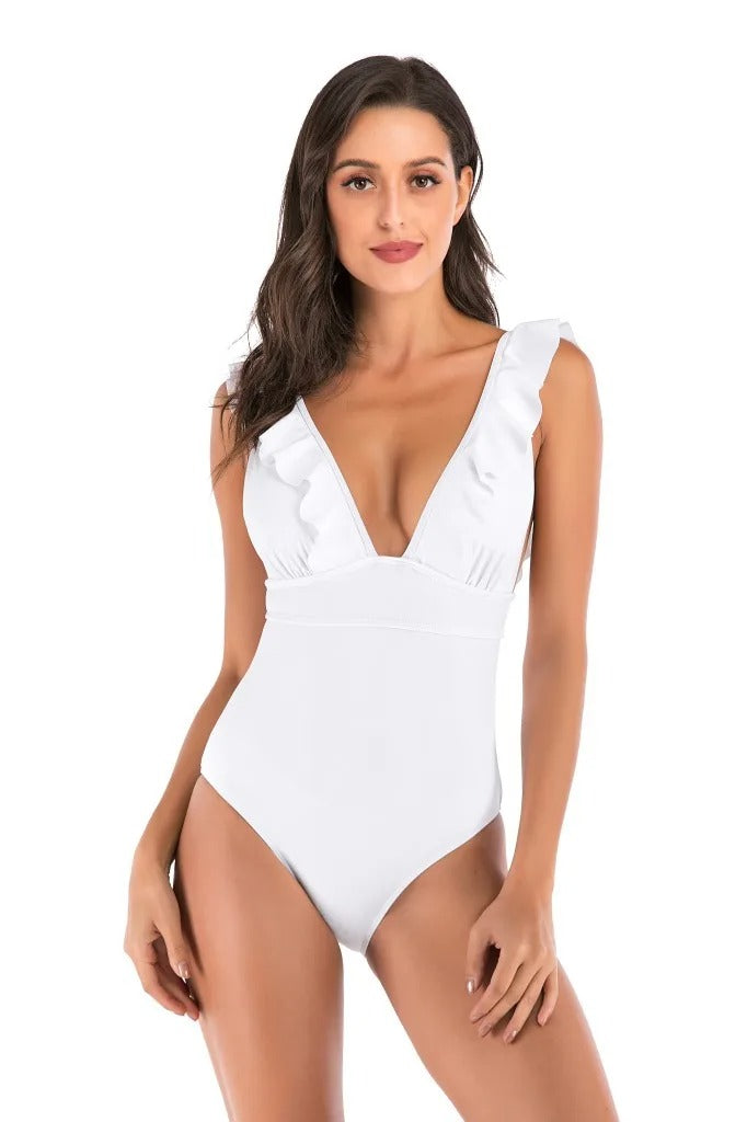 Elena | Ruffled One-Piece Swimwear-5
