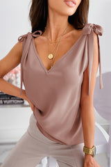 Camisole mit Satinschleifen-Detail – Professionelles Lagenstück