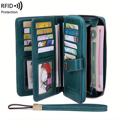 Skyla | Retro RFID Travel Wallet | Large Capacity 5
