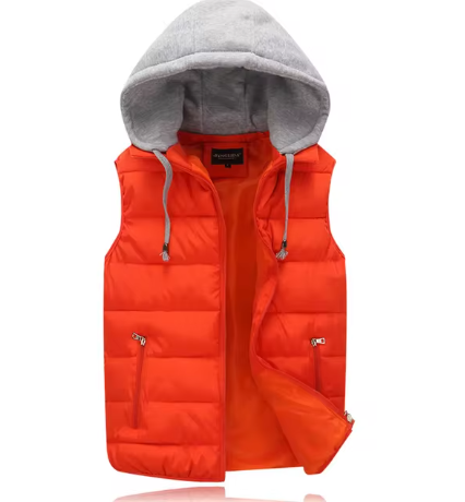 Ralph Bodywarmer | Casual light padded vest/jacket with removable hood for men-5