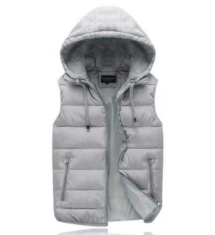 Ralph Bodywarmer | Casual light padded vest/jacket with removable hood for men-6
