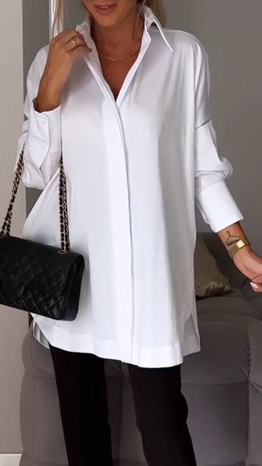  AMY | Sophisticated Lapel Shirt for Women-1