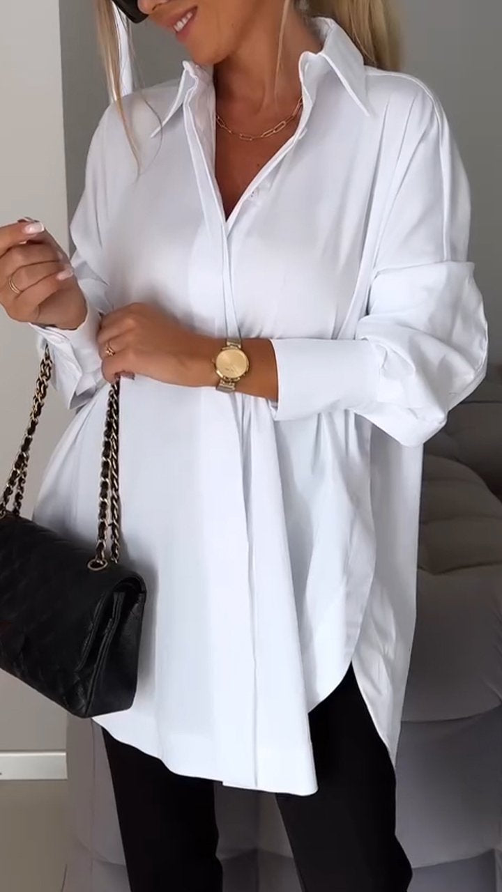  AMY | Sophisticated Lapel Shirt for Women-2