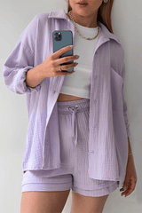 HAZEL | Top and Shorts Matching Set-4