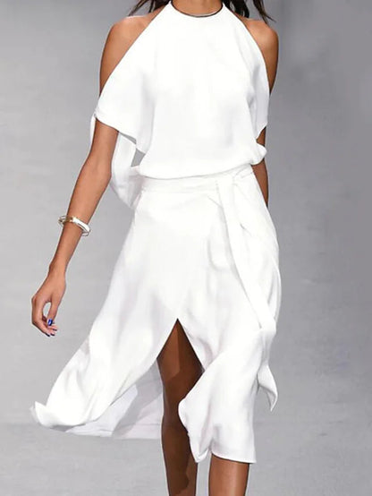  Charlotte | Casual Off-Shoulders Midi Dress-3