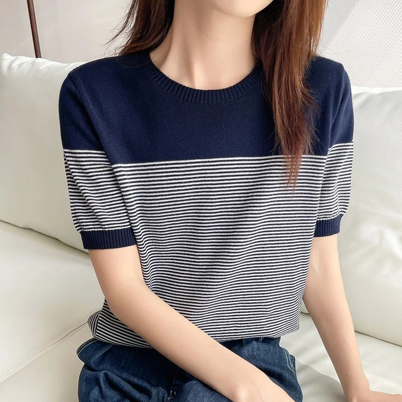  EDITH | Stripe Women's T-shirt-2