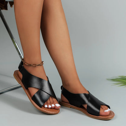 Savannah - Leather women's sandals with buckle-1
