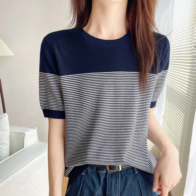  EDITH | Stripe Women's T-shirt-3