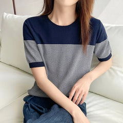  EDITH | Stripe Women's T-shirt-4