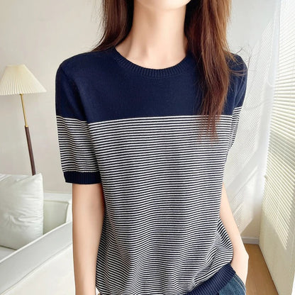  EDITH | Stripe Women's T-shirt-5