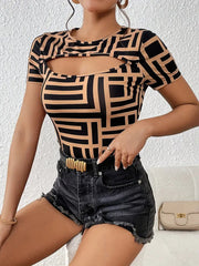  ANNA | Elegant T-shirt with neckline cut-2