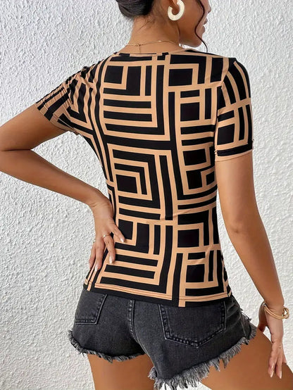  ANNA | Elegant T-shirt with neckline cut-3
