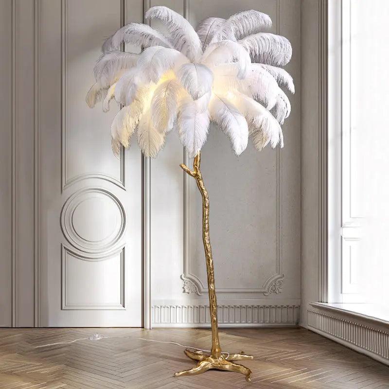 LuxeOstral - Nordic Ostrich Feather Floor Light-3