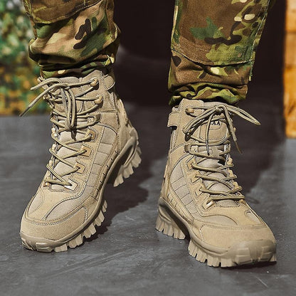 Men’s Tactical Boots – High-Top Ankle Support – Reinforced Toe – Rugged Grip Sole-1