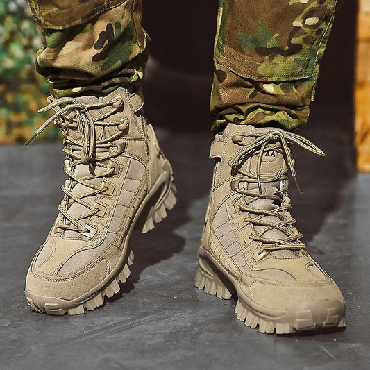 Men’s Tactical Boots – High-Top Ankle Support – Reinforced Toe – Rugged Grip Sole-1