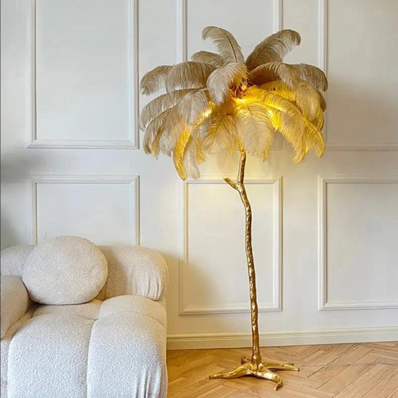 LuxeOstral - Nordic Ostrich Feather Floor Light-4